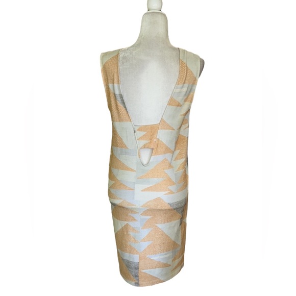 NWOT Mara Hoffman Cream Knit Cutout Mini Shift Dress in Loom Peach Pastel - L - Picture 8 of 14